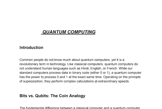 write high quality technology and ai articles